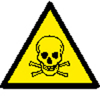 Znak: Ostrzeenie przed niebezpieczestwem zatrucia substancjami toksycznymi..