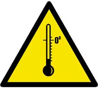 Znak: Ostrzeenie przed niskimi temperaturami..